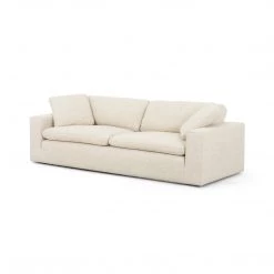 Four Hands Living Room Plume Sofa-96"-Thames Cream
