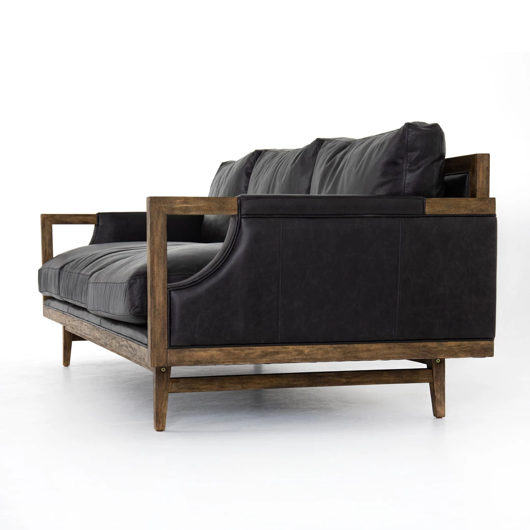 Four Hands Living Room Stanley Sofa-91"-Sonoma Black