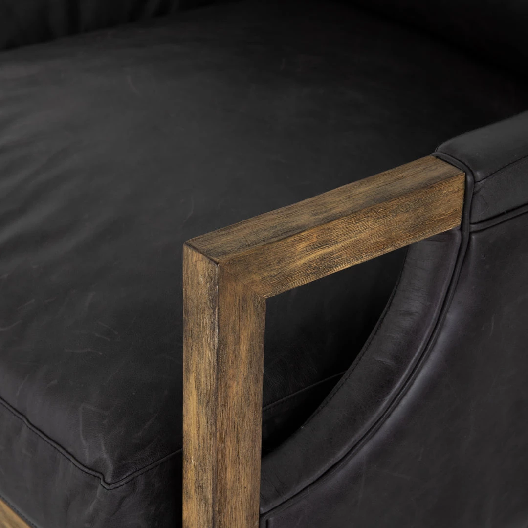 Four Hands Living Room Stanley Sofa-91"-Sonoma Black