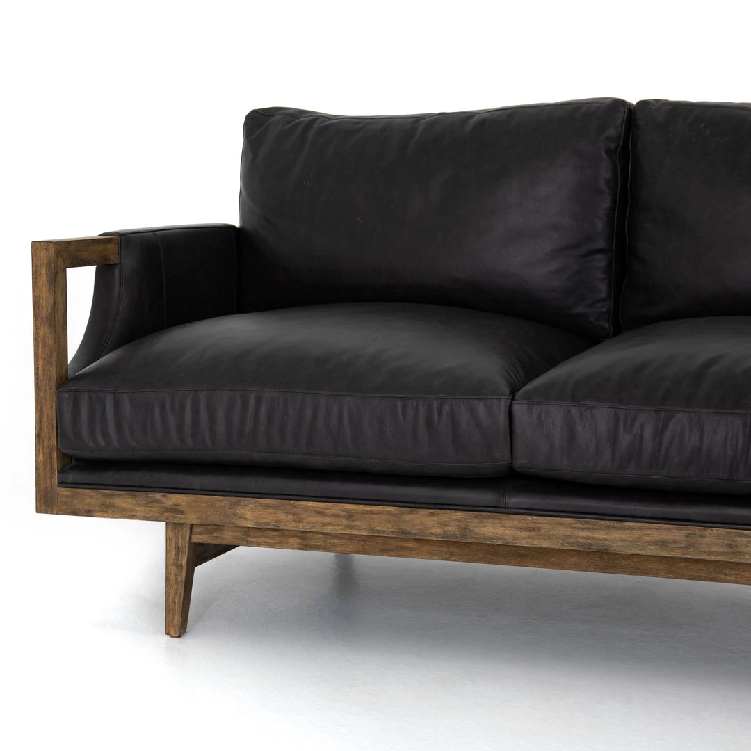 Four Hands Living Room Stanley Sofa-91"-Sonoma Black