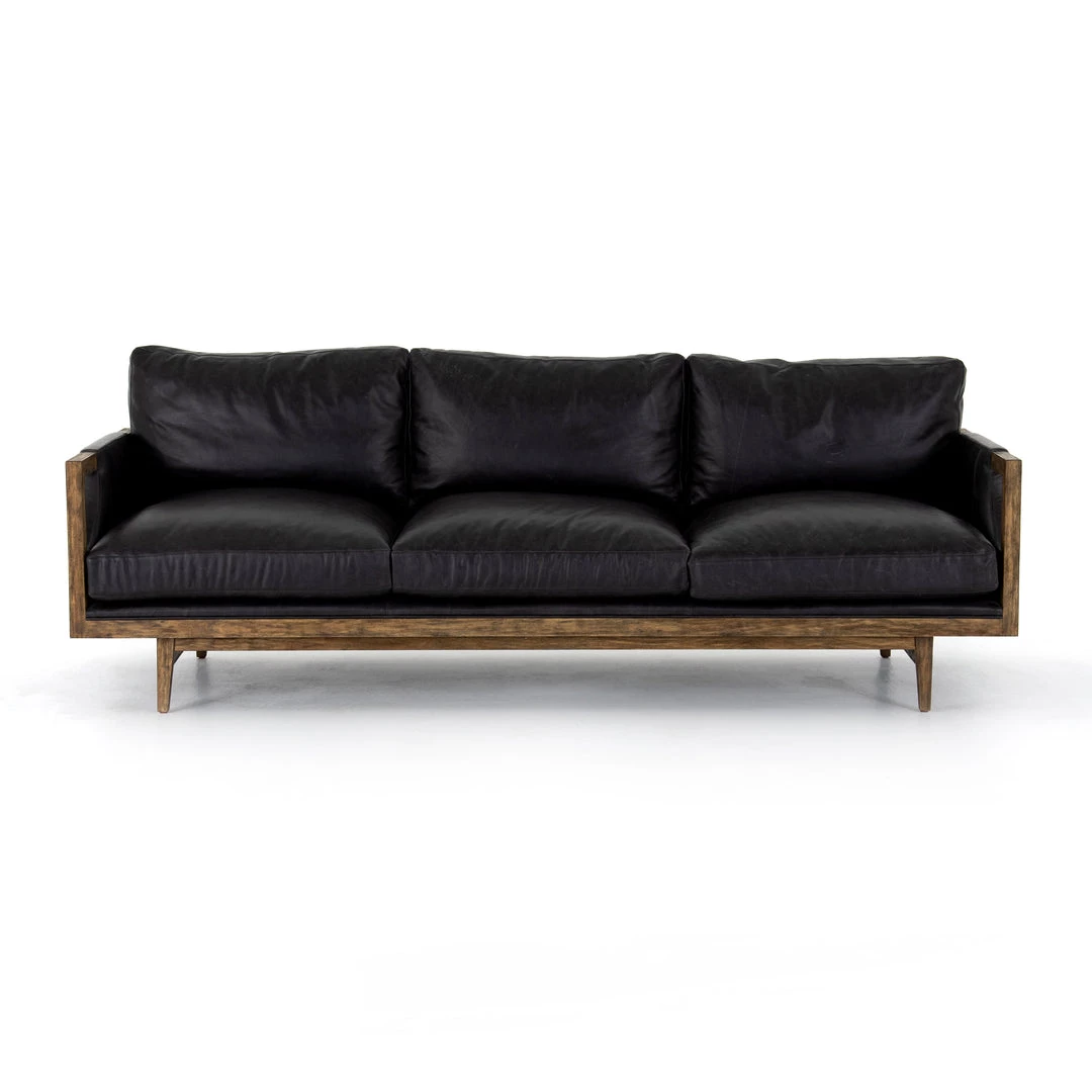 Four Hands Living Room Stanley Sofa-91"-Sonoma Black