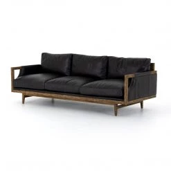 Four Hands Living Room Stanley Sofa-91"-Sonoma Black
