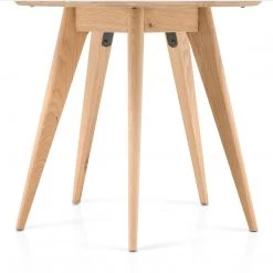 Four Hands Arago Round Dining Table-White Marble