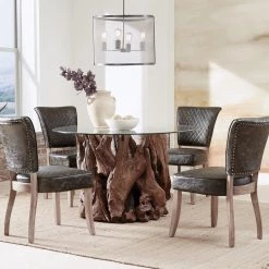 Coaster Asbury Dining Table Base Natural Teak