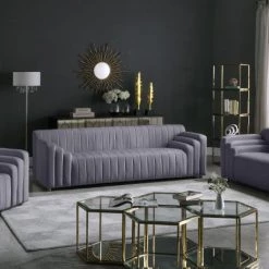 Meridian Furniture Cannes Velvet Sofa