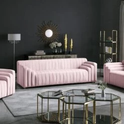 Meridian Furniture Cannes Velvet Sofa