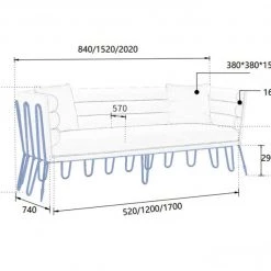 VIG Living Room Divani Casa Bixby Modern Light Green Velvet & Gold Sofa