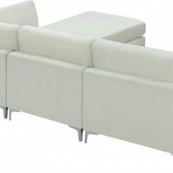 Meridian Furniture Living Room Julia 4 Piece Velvet Modular Reversible Sectional