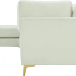 Meridian Furniture Living Room Julia 5 Piece Velvet Modular Reversible Sectional