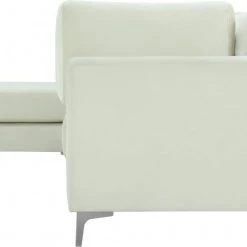 Meridian Furniture Living Room Julia 5 Piece Velvet Modular Reversible Sectional