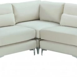 Meridian Furniture Julia 5 Piece Velvet Modular Sectional Living Room