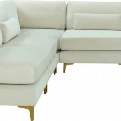 Meridian Furniture Julia 5 Piece Velvet Modular Sectional Living Room