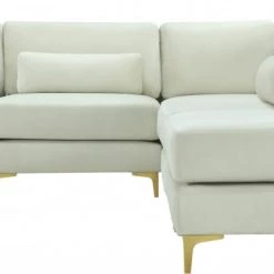 Meridian Furniture Julia 5 Piece Velvet Modular Sectional Living Room