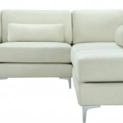 Meridian Furniture Julia 5 Piece Velvet Modular Sectional Living Room