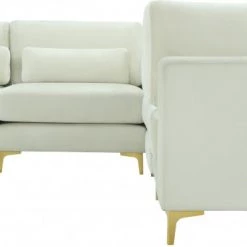 Meridian Furniture Julia 6 Piece Velvet Modular Sectional