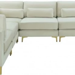 Meridian Furniture Julia 6 Piece Velvet Modular Sectional