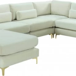 Meridian Furniture Julia 7 Piece Velvet Modular Reversible Sectional