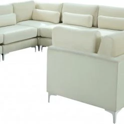 Meridian Furniture Living Room Julia 8 Piece Velvet Modular Sectional