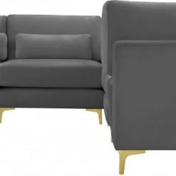 Meridian Furniture Julia 6 Piece Velvet Modular Sectional