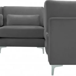 Meridian Furniture Julia 6 Piece Velvet Modular Sectional