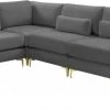 Meridian Furniture Julia 6 Piece Velvet Modular Sectional