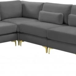 Meridian Furniture Julia 6 Piece Velvet Modular Sectional