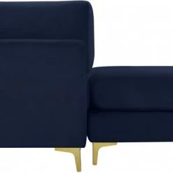 Meridian Furniture Living Room Julia 4 Piece Velvet Modular Reversible Sectional