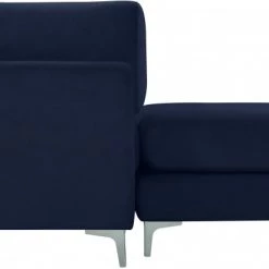 Meridian Furniture Living Room Julia 4 Piece Velvet Modular Reversible Sectional