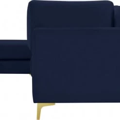 Meridian Furniture Living Room Julia 4 Piece Velvet Modular Reversible Sectional