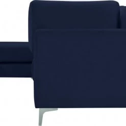 Meridian Furniture Living Room Julia 4 Piece Velvet Modular Reversible Sectional