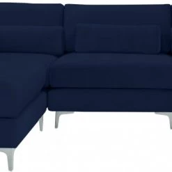 Meridian Furniture Living Room Julia 4 Piece Velvet Modular Reversible Sectional