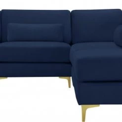 Meridian Furniture Julia 5 Piece Velvet Modular Sectional Living Room