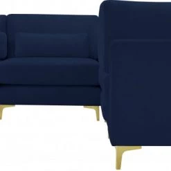 Meridian Furniture Julia 5 Piece Velvet Modular Sectional Living Room