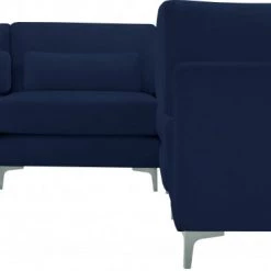 Meridian Furniture Julia 5 Piece Velvet Modular Sectional Living Room