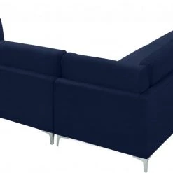 Meridian Furniture Julia 5 Piece Velvet Modular Sectional Living Room