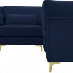 Meridian Furniture Julia 6 Piece Velvet Modular Sectional