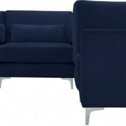 Meridian Furniture Julia 6 Piece Velvet Modular Sectional