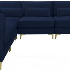 Meridian Furniture Julia 6 Piece Velvet Modular Sectional