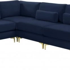 Meridian Furniture Julia 6 Piece Velvet Modular Sectional