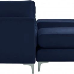 Meridian Furniture Living Room Julia 6 Piece Velvet Modular Reversible Sectional