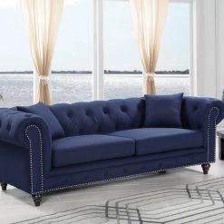 Meridian Furniture Chesterfield Linen Sofa