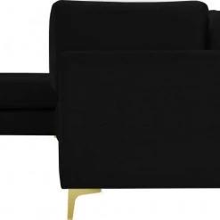 Meridian Furniture Living Room Julia 4 Piece Velvet Modular Reversible Sectional