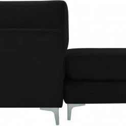 Meridian Furniture Living Room Julia 5 Piece Velvet Modular Reversible Sectional