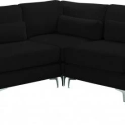 Meridian Furniture Julia 5 Piece Velvet Modular Sectional Living Room