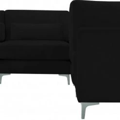 Meridian Furniture Julia 5 Piece Velvet Modular Sectional Living Room