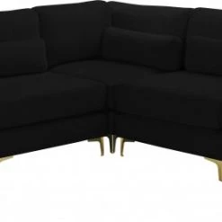 Meridian Furniture Julia 5 Piece Velvet Modular Sectional Living Room