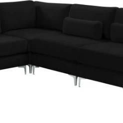 Meridian Furniture Julia 6 Piece Velvet Modular Sectional