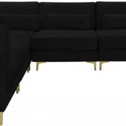 Meridian Furniture Julia 6 Piece Velvet Modular Sectional