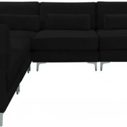 Meridian Furniture Julia 6 Piece Velvet Modular Sectional