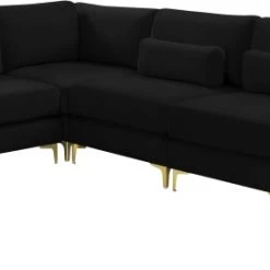 Meridian Furniture Julia 6 Piece Velvet Modular Sectional